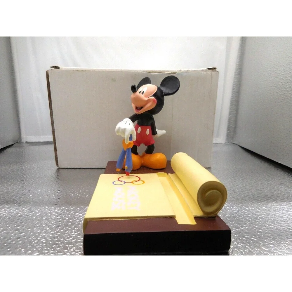 Disney Mickey Mouse Writing Scroll  Figure Stand   5 1/2